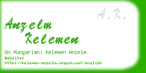 anzelm kelemen business card